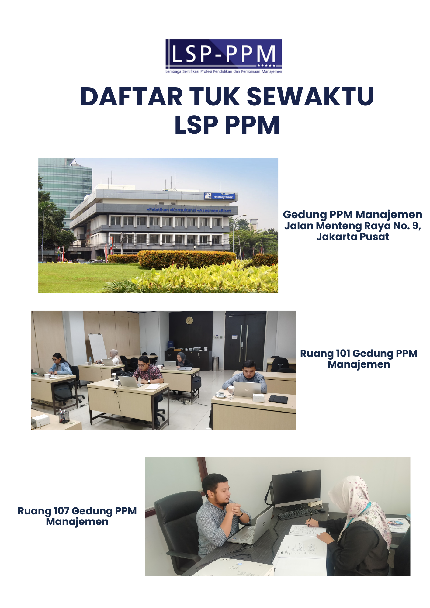 Daftar TUK Sewaktu LSP PPM